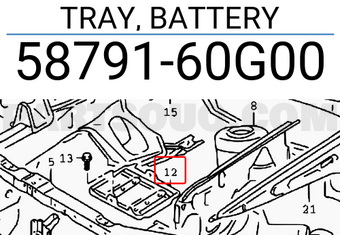 Suzuki 5879160G00 TRAY, BATTERY
