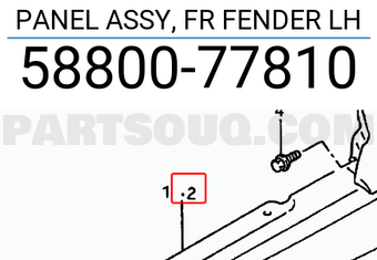 Suzuki 5880077810 PANEL ASSY, FR FENDER LH