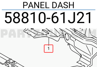Suzuki 5881061J21 PANEL DASH