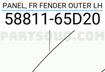 Suzuki 5881165D20 PANEL, FR FENDER OUTER LH