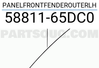 Suzuki 5881165DC0 PANELFRONTFENDEROUTERLH