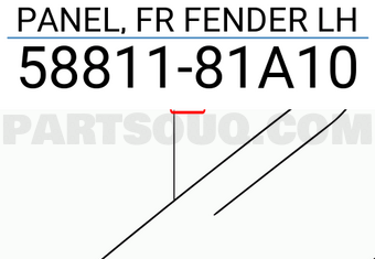 Suzuki 5881181A10 PANEL, FR FENDER LH