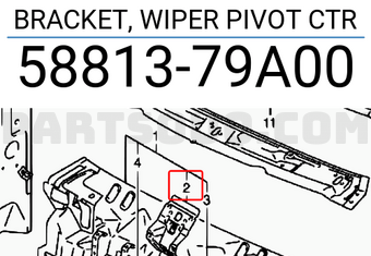Suzuki 5881379A00 BRACKET, WIPER PIVOT CTR