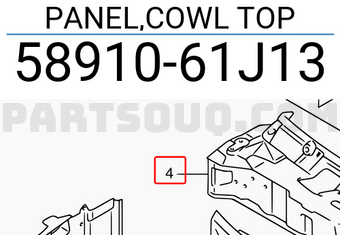 Suzuki 5891061J13 PANEL,COWL TOP