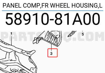 Suzuki 5891081A00 PANEL COMP,FR WHEEL HOUSING,L
