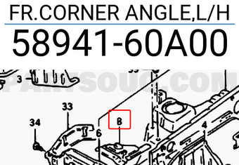 Suzuki 5894160A00 FR.CORNER ANGLE,L/H