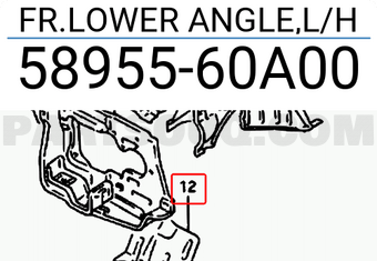 Suzuki 5895560A00 FR.LOWER ANGLE,L/H