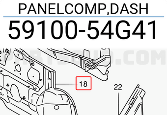 Suzuki 5910054G41 PANELCOMP,DASH