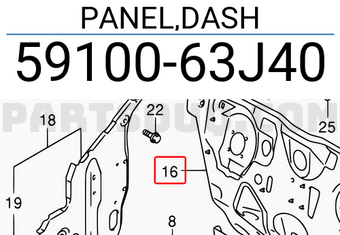 Suzuki 5910063J40 PANEL,DASH