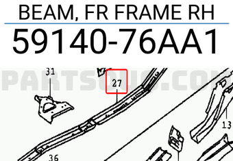 Suzuki 5914076AA1 BEAM, FR FRAME RH