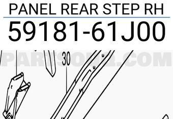 Suzuki 5918161J00 PANEL REAR STEP RH