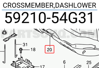 Suzuki 5921054G31 CROSSMEMBER,DASHLOWER