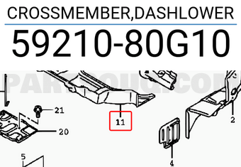 Suzuki 5921080G10 CROSSMEMBER,DASHLOWER