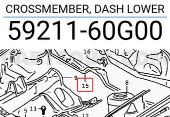 Suzuki 5921160G00 CROSSMEMBER, DASH LOWER
