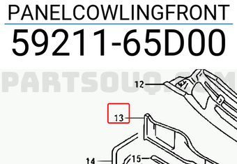 Suzuki 5921165D00 PANELCOWLINGFRONT