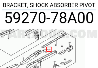 Suzuki 5927078A00 BRACKET, SHOCK ABSORBER PIVOT