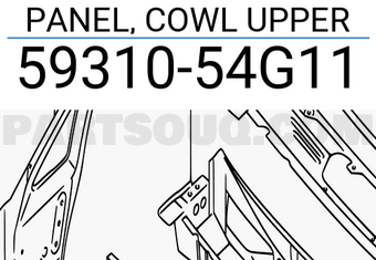 Suzuki 5931054G11 PANEL, COWL UPPER