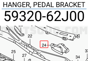 Suzuki 5932062J00 HANGER, PEDAL BRACKET