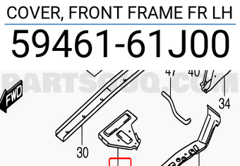 Suzuki 5946161J00 COVER, FRONT FRAME FR LH