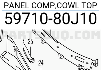 Suzuki 5971080J10 PANEL COMP,COWL TOP
