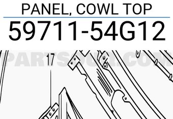 Suzuki 5971154G12 PANEL, COWL TOP