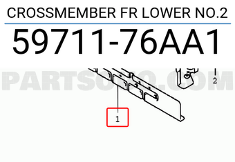 Suzuki 5971176AA1 CROSSMEMBER FR LOWER NO.2