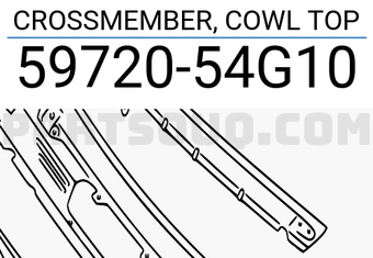 Suzuki 5972054G10 CROSSMEMBER, COWL TOP