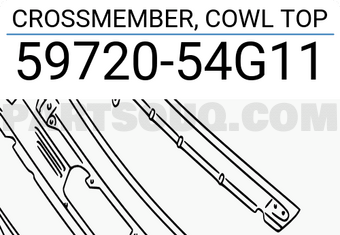 Suzuki 5972054G11 CROSSMEMBER, COWL TOP