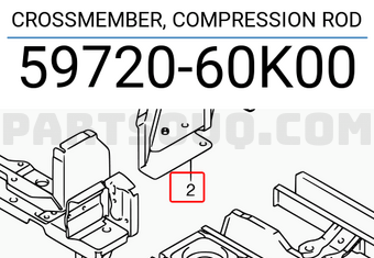 Suzuki 5972060K00 CROSSMEMBER, COMPRESSION ROD