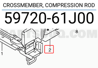 Suzuki 5972061J00 CROSSMEMBER, COMPRESSION ROD