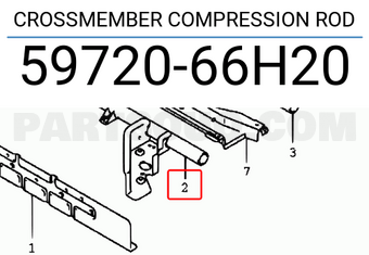 Suzuki 5972066H20 CROSSMEMBER COMPRESSION ROD