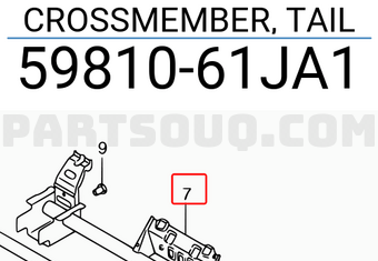 Suzuki 5981061JA1 CROSSMEMBER, TAIL