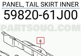 Suzuki 5982061J00 PANEL, TAIL SKIRT INNER