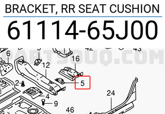 Suzuki 6111465J00 BRACKET, RR SEAT CUSHION