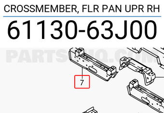 Suzuki 6113063J00 CROSSMEMBER, FLR PAN UPR RH