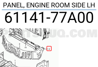 Suzuki 6114177A00 PANEL, ENGINE ROOM SIDE LH