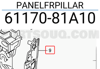 Suzuki 6117081A10 PANELFRPILLAR