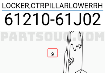 Suzuki 6121061J02 LOCKER,CTRPILLARLOWERRH
