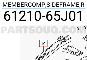 Suzuki 6121065J01 MEMBERCOMP,SIDEFRAME,R