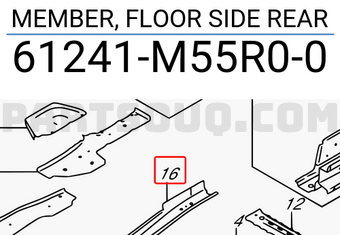 Suzuki 61241M55R00 MEMBER, FLOOR SIDE REAR