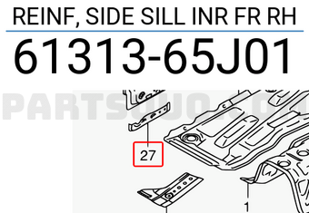 Suzuki 6131365J01 REINF, SIDE SILL INR FR RH