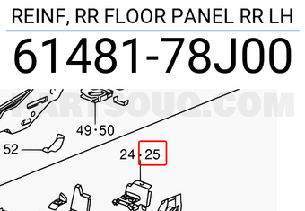 Suzuki 6148178J00 REINF, RR FLOOR PANEL RR LH