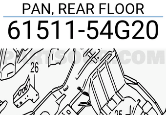 Suzuki 6151154G20 PAN, REAR FLOOR