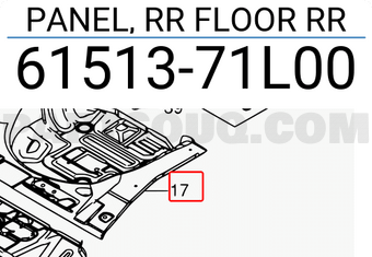 Suzuki 6151371L00 PANEL, RR FLOOR RR