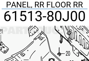 Suzuki 6151380J00 PANEL, RR FLOOR RR