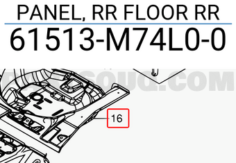 Suzuki 61513M74L00 PANEL, RR FLOOR RR