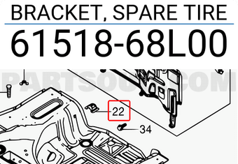 Suzuki 6151868L00 BRACKET, SPARE TIRE