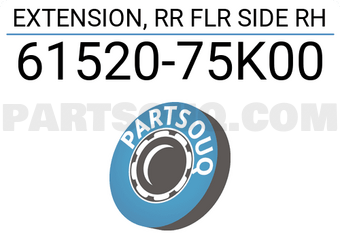 Suzuki 6152075K00 EXTENSION, RR FLR SIDE RH