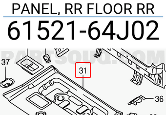 Suzuki 6152164J02 PANEL, RR FLOOR RR