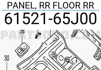 Suzuki 6152165J00 PANEL, RR FLOOR RR